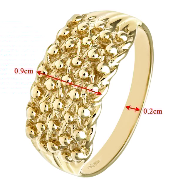 9K (375) Yellow Gold: 2.7gr