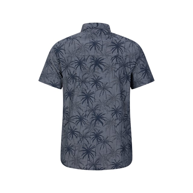100% Cotton. Design: All-Over Print, Palm Tree. Pockets: 1 Chest Pocket. Fastening: Button-Down. Sleeve-Type: Short-Sleeved. Neckline: Turn Down Collar. Fabric Technology: Easy-Clean. Fit: Loose.