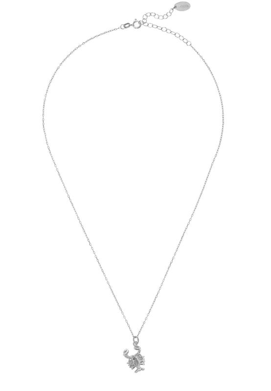 Introducing the must-have accessory for all astrology lovers - our Zodiac Star Sign Necklace!  This beautiful piece is made with 925 sterling silver, making it both fashionable and luxurious. The necklace's centrepiece is a beautiful, polished metallic motif of a Scorpion. It's perfect for anyone who follows the stars or their zodiac horoscope. Scorpios celebrate birthdays October 23 - November 21.Scorpios are famously discreet and even secretive, with an air of mystery around them. Other personality traits include fearlessness, boldness and creativity. As a fixed water sign, Scorpios are known for their fierce loyalty and devotion and also their passion. In fact, they are known to have such intense personalities that they are often confused with vibrant fire signs.The necklace also comes with a 40-45cm chain, so it can be worn at a length to complement any neckline. It measures 1.5 x 1cm and weighing only 3grams, this necklace is not only beautiful but also lightweight and comfortable to wear.Show your zodiac pride with this stylish and unique piece of jewellery. The Zodiac Star Sign Necklace makes the perfect gift for someone who follows their horoscope, loves celestial-themed accessories, or wants to show their interest in the stars.If you love astrology or are just a little bit curious about the stars, this necklace is perfect for you!