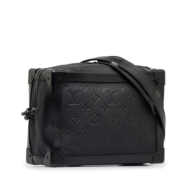 Louis Vuitton Black Monogram Embossed Taurillon Leather Soft Trunk