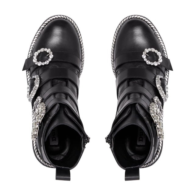 Studded buckle deals biker boots
