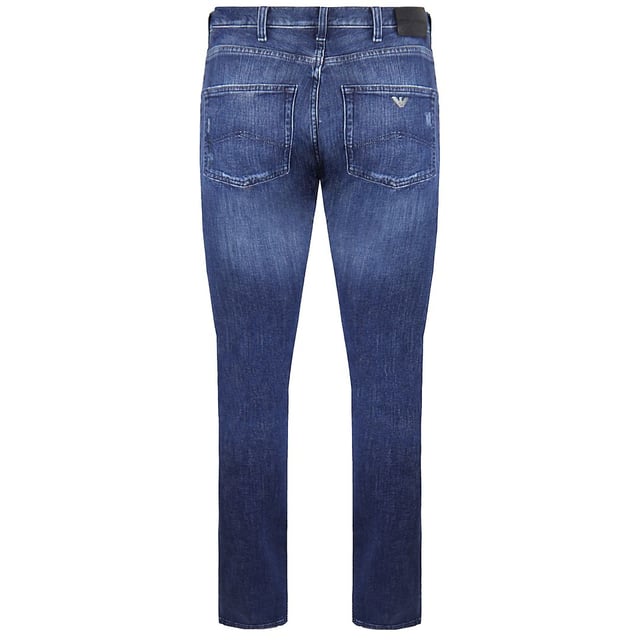 Emporio Armani J45 Regular Fit Bottoms Medium Blue Mens Jeans 6Z1J45 1D0QZ 0942