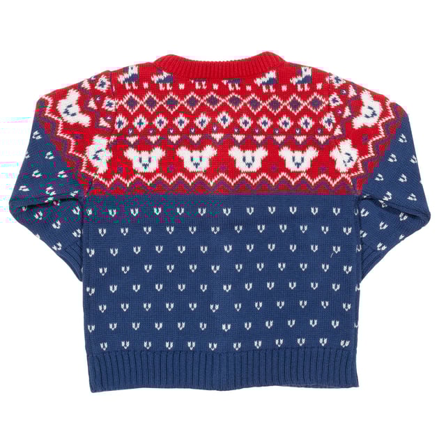 A simply gorgeous knitted layer that offers both comfort and style and is the perfect winter cardigan for your little one. In our midweight knit with a beautiful red and cream Fair Isle design around the yoke, this fab layer with coconut buttons is so snug and versatile it will be worn again and again.