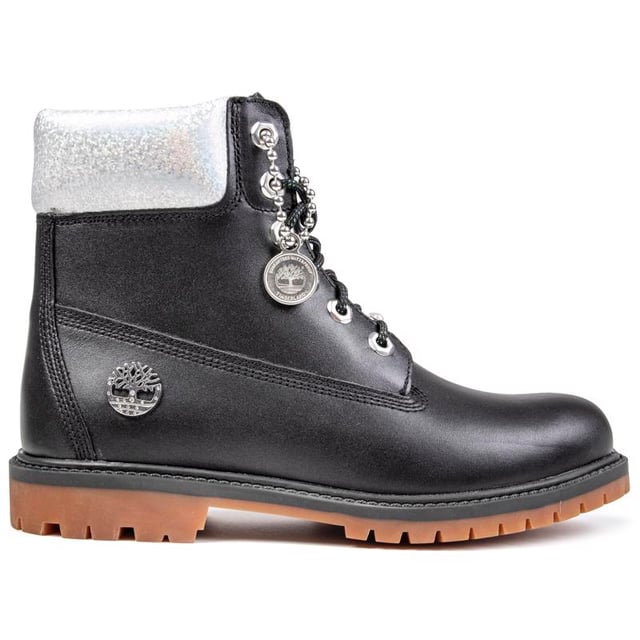 Black and shop silver timberland boots