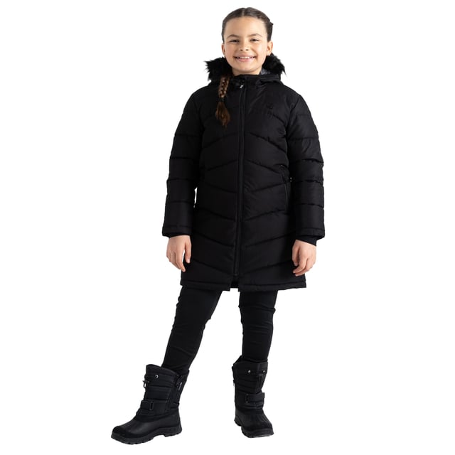 Lining: Cire Finish. Fabric: Iloft Ecofill. Design: Logo, Quilted. Fabric Technology: Ared 10000, Breathable, DWR Finish, Insulating, Waterproof, Weather Resistant. Neckline: Hooded. Inner Sleeve Cuff. Sleeve-Type: Long-Sleeved. Hood Features: Faux Fur Trim, Grown On Hood, Removable Trim. Pockets: 2 Lower Pockets, Zip. Fastening: Full Zip. Sustainability: Made from Recycled Materials. Waistline: Part Elasticated.