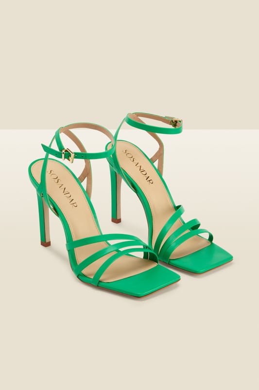 REASONS TO BUY:

Dress from the feet up
Standout strappy design
Supportive ankle strap
On-trend square toe
Sexy stiletto heel
Jumpsuits, jeans, dresses - you'll wear them with everything.
