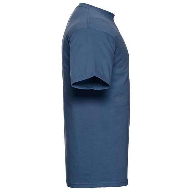 100% Ringspun Cotton. Design: Plain, Tubular. Neckline: Knitted, Ribbed Collar. Sleeve-Type: Short-Sleeved. Hem: Twin Needle Stitch. 180gsm.