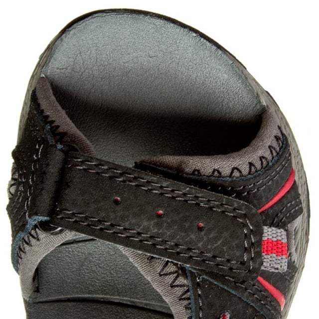 Merrell Panther Hook & Loop Black Nubuck Leather Kids Sandals MC53338