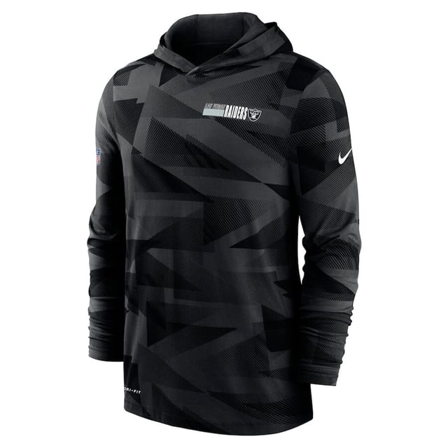 Nike Dri Fit NFL Las Vegas Raiders Black Pullover Mens Sideline