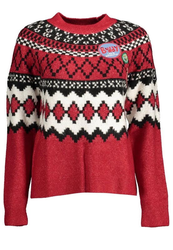 Red Polyester Jeans & Pant
  Long-sleeved sweater
  High collar
  Contrasting details
  Applications
  Logo
  Designed for women
Material: 57% Polyester 1% Wool 3% Elastane 39% Acrylic