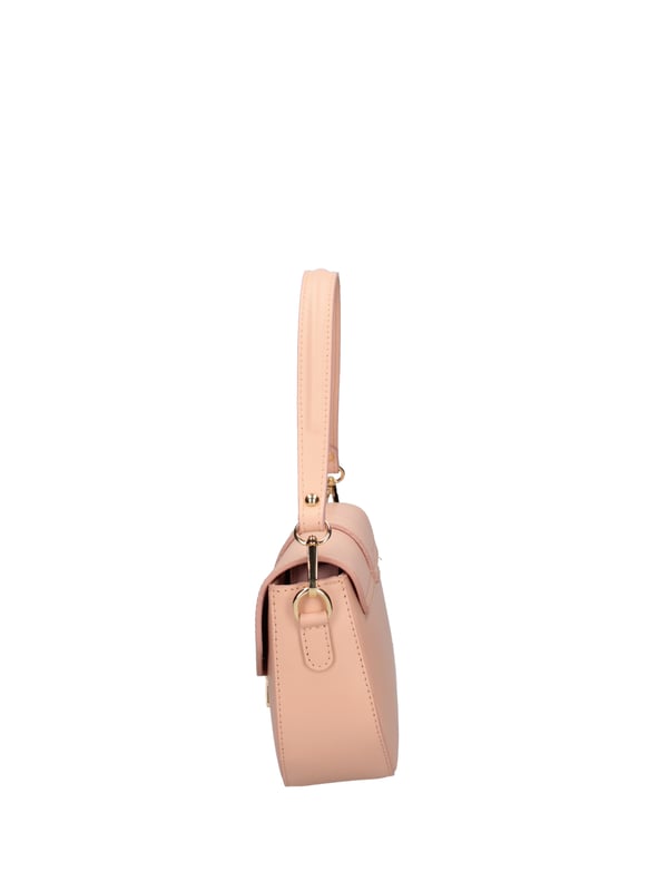 Bolso de hombro para mujeres. El cierre es entrelazado. Los bolsillos internos son una cremallera. Los bolsillos externos están ausentes. La correa del hombro es ajustable y extraíble en cuero. El mango está en cuero. Los compartimentos internos son uno. El material externo es el verdadero cuero arrugado. Está alineado internamente en 70% de tela de algodón - 30% de seda. Medidas: 27x15x7 cm. Hecho en Italia