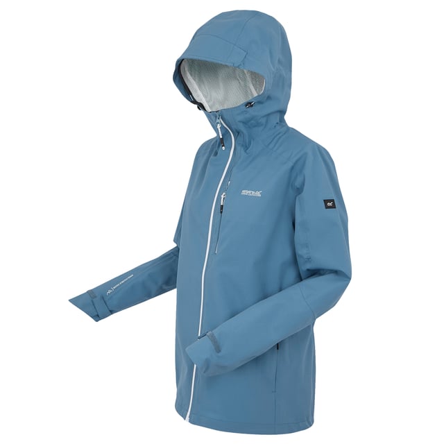 100% Polyester. Lining: Mesh. Fabric: Stretch. Design: Logo, Plain. 165gsm. Fabric Technology: Breathable, Durable Water Repellent Finish, Isotex 15000, Waterproof, Windproof. Cuff: Adjustable. Sleeve-Type: Articulated, Long-Sleeved. Drainage Channel, Front Zip, Inner Zip Guard, Taped Seams, Unrestricted Movement. Neckline: Hooded. Hood Features: Grown On Hood, Technical, Toggle Adjuster. Fit: Tailored. Pockets: 1 Chest Pocket, 2 Side Pockets, 1 Security Pocket, Water Repellent Zip. Fastening: Full Zip. 15000g/m²/24hrs. Waterproof Rating: 15000mm. Hem: Adjustable, Shockcord Hem. Sustainability: Made from Recycled Materials. 6 UK: 30 in. 8 UK: 32 in. 10 UK: 34 in. 12 UK: 36 in. 14 UK: 38 in. 20 UK: 45 in. 18 UK: 43 in. 16 UK: 40 in.