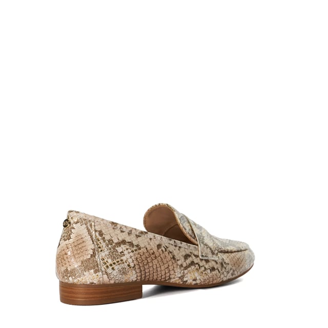 Dune Ladies Georgiee Snake Effect Loafers