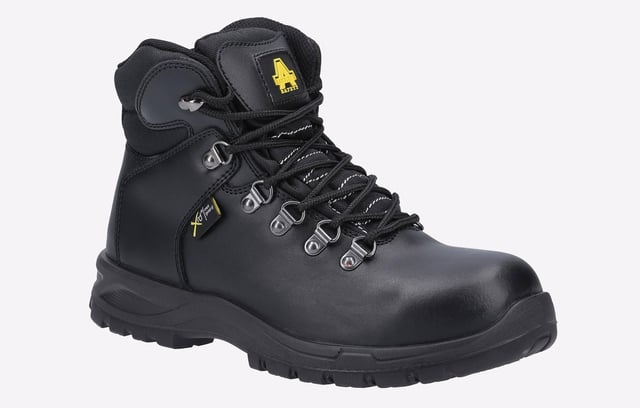 Women's water-resistant heavy duty metatarsal safety boot as part of our ever-expanding AMBLERS SAFETY SOPHIE COLLECTION. The AS606 JULES features a seriously tough PORON XRD met-guard for extreme impact protection, 200J toe cap and steel midsole.
- Women's water-resistant metatarsal heavy duty safety boot- PORON XRD metatarsal guard for extreme impact protection- 200 Joules impact and compression resistant steel toe cap- Underfoot protection is provided by a penetration-resistant steel midsole- Features five durable D-ring eyelets and upper speed lacing hooks- Padded collar and removable PU footbed for day to day comfort- Hardwearing oil and slip-resistant dual density PU outsole- Ergonomically shaped for the women's foot- Antistatic construction- EN ISO 20345:2011 S3 M SRC safety rating