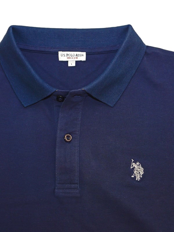 Einfarbiges Langarmpolo für Herren der Marke U.S.Polo Assn.