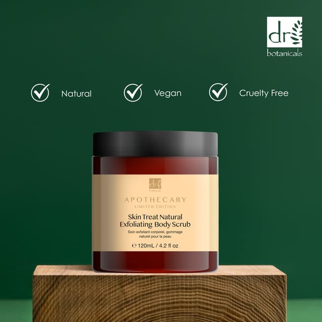 Experience the ultimate in clean beauty with Skin Treat's Vegan and Natural Exfoliating Body Scrub. This luxurious formula buffs away dead skin, revealing smooth and moisturized skin. Infused with pumice stones and apricot oil, it improves skin tone, nourishes deeply, and leaves your skin feeling soft and silky. Elevate your skincare routine with this trending and effective exfoliating scrub.