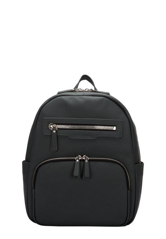 Constructed with genuine leather, the Winston backpack has silver metal fittings, in contrast to leather zip pulls to add to the cool and minimal aesthetic. The padded leather shoulder straps add comfort as well as style, in addition to the leather grab handle that adds versatility. Features: , Genuine Leather, Smith & Canova blind debossed logo, Silver metal fittings, Leather grab handle, Padded leather shoulder straps, Leather zip pulls, Zip top opening, Smith & Canova branded interior, Internal zip and slip pockets, Exterior zip and slip pockets