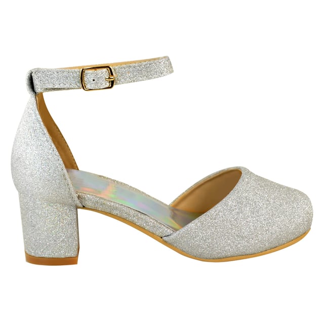 These fabulous heel sandals feature close toe and ankle strap that add the perfect amount of sparkle to your outfits. The shoe's platform is not only beautiful but is great to give you that little extra height you desire. These high heels add the perfect amount of sparkle and glamour to your outfit.