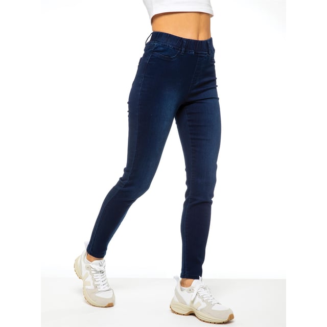 Enzo Womens Skinny Jeggings. Made from premium stretch material fabric for a comfort fit and unrestricted movement. Featuring 2 Back Pockets Belt Loops And Elasticated Waist For Comfort. Ideal for Casual Or Workwear