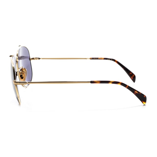7004S sunglasses with metal frame.

 Shape and design:
 - These David Beckham glasses have a square silhouette.

 Frame Material:
 - The frame of these glasses is made of metal.
 - The use of metal provides durability and lightness to the frame.
 - This makes the glasses durable and comfortable to wear.

 Metal temples:
 - The temples are also made of metal, matching the frame material.
 - The metal on the temples adds strength and stability to the structure of the glasses.

 Brand details:
 - David Beckham branding engraved on the lens.
 - These design elements help to clearly identify the model as part of the David Beckham eyewear collection.

 Glasses:
 - The lenses are of high quality.
 - These lenses provide excellent UV protection and crisp, clear vision.
 Measures: Lens height: 53 mm. Lens width: 60 mm. Bridge: 18 mm. Temples: 150 mm.
 Composition: Metal
 Care:
Use a soft, clean microfiber cloth to clean your sunglasses. This type of cloth will not scratch the lenses.
 Avoid using abrasive cleaning products, detergents, alcohol or acetone, as they can damage lenses and anti-reflective treatments.