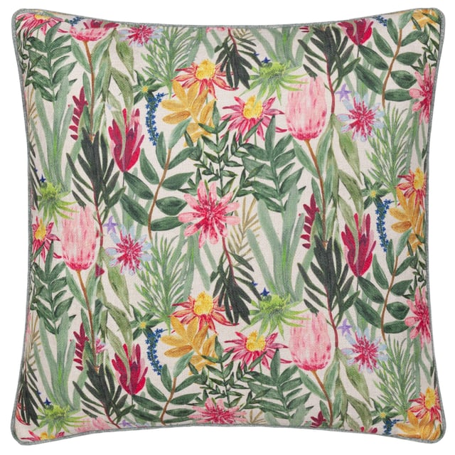 Add a touch of nature-inspired elegance to your home with the Country Wilds Blossom Printed Cushion. This hand-painted design features vibrant floral patterns set against a crisp backdrop, evoking the beauty of a serene countryside. The whimsical charm of its floral repeat provides a sense of freshness and vitality to any interior, perfectly complementing a modern country aesthetic. Its soft, luxe-feel woven fabric invites both comfort and refinement, while the plain reverse and piped edge add a sophisticated finish. Crafted to enhance sofas, chairs, or beds, this cushion is ideal for those who value the balance of print, pattern, and natural beauty.
