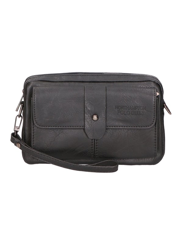 Northampton polo club Bolsa de cuero PU de un solo compartimento. Equipado con un encaje para usarse como bolsas de embrague y correas para hombros. Producto vegano