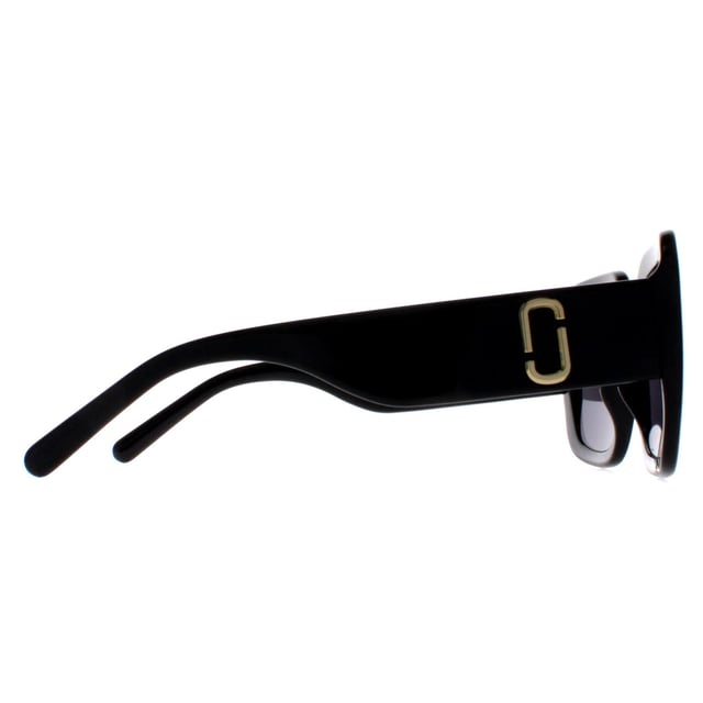 Marc Jacobs Square Womens Black Grey MARC 647/S  Sunglasses are a flawless fusion of timeless elegance and contemporary style. Crafted with meticulous attention to detail, these sunglasses feature a sleek and sophisticated design, boasting a classic square frame that exudes confidence and sophistication.