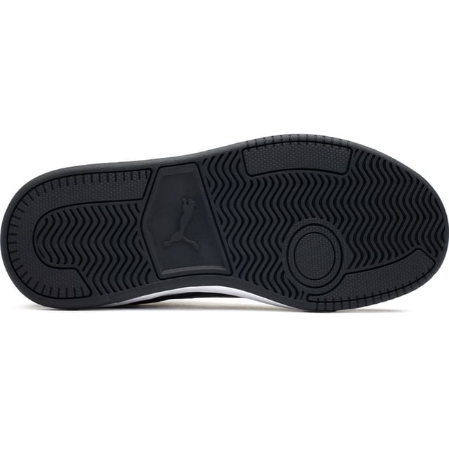 Lace Up And Power Your Stride With The Puma Dribble Court Trainers. These Retro-inspired Kicks Feature A Synthetic Leather Upper With The Iconic Puma Branding. The Padded Collar And Comfort Insole Cushion Your Every Step, While The Grippy Rubber Outsole Handles The Blacktop Like A Pro. Whether Playing A Pick-up Game Or Just Looking The Part, These Classic Black And White Trainers Have You Dribbling In Style.