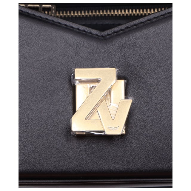 Zadig & Voltaire ZV Initiale Le Mini Hobo Bag in Black Calfskin Leather