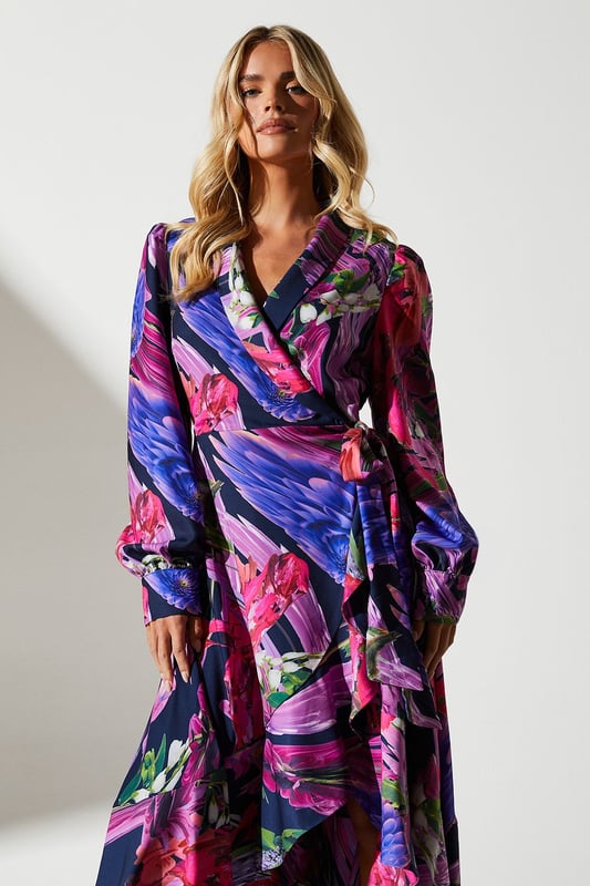 open lace back dress Jadira Scarf Maxi Dress | Purple | Womens main image 1