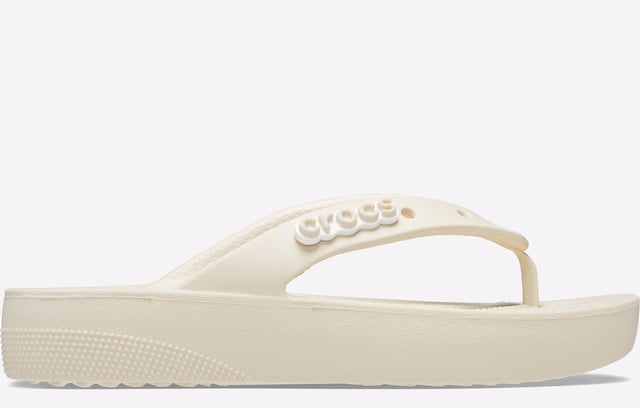 Meet the platform edition of the Classic Crocs flip-flop. Playfully elevate any look: These platform sandals bring style to any look while maintaining a relaxed, comfortable fit. They're perfect for lounging by the pool or getting dinner downtown.
-Classic flip design with added height.
-Day long comfort from the soft footbed and upper.
-Easy to clean.