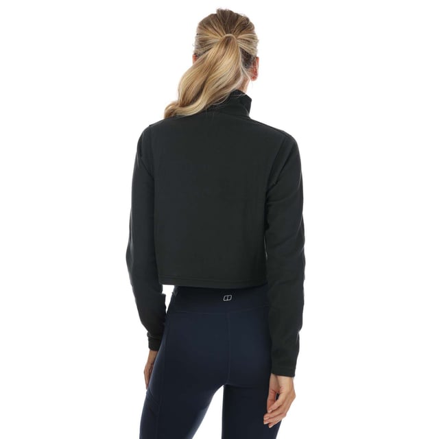 Women's Berghaus Prism Crop Half Zip Fleece in Black