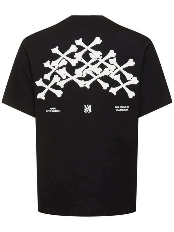 Paying homage to the Arts District of Los Angeles, Amiri's Bones Stacked T-Shirt is the perfect addition to your core staples. Expertly crafted in Italy from the finest jersey, this regular fit t-shirt for men is ideal for everyday wear, whether meeting friends for a night out, a day in the city, a walk in the part or a lazy weekend at home