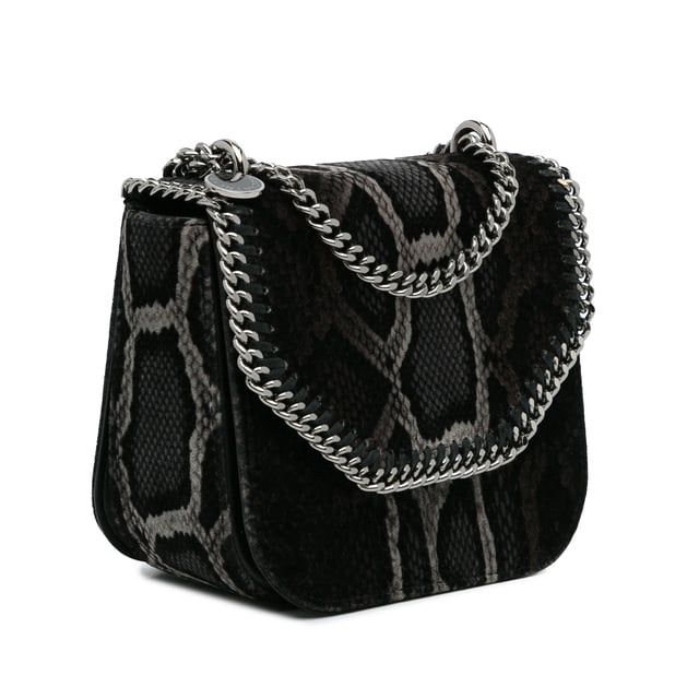 Vintage Stella McCartney Embossed Snakeskin Falabella Box Black