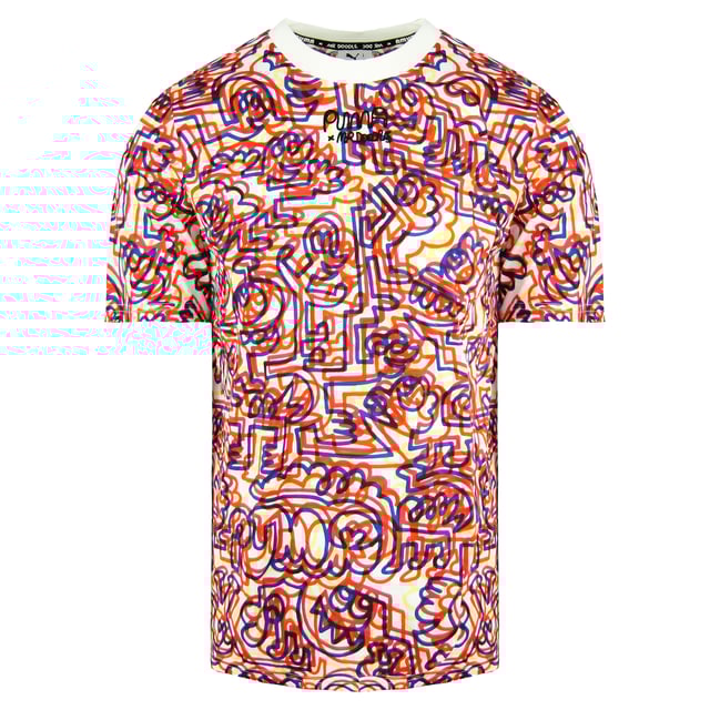 Puma x Mr Doodle Camiseta de hombre con cuello de manga corta Camiseta impresa 530651 02