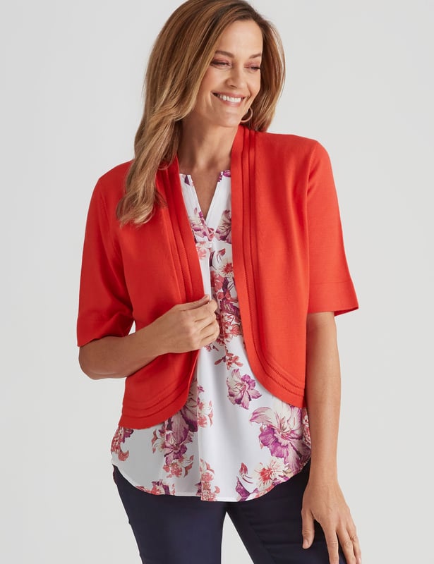 Womens Millers Short Sleeved Crop Cardigan