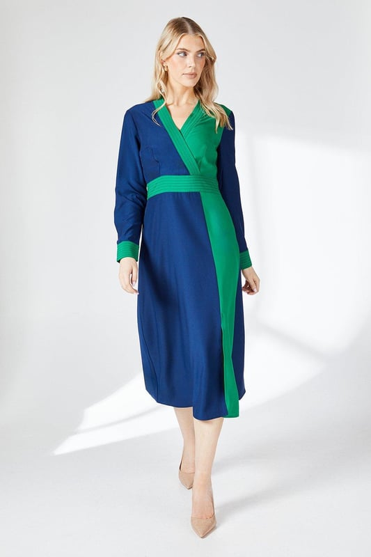 Elegant Midi Principles Midi Dresses Contrast Detail Tie Neck Midi