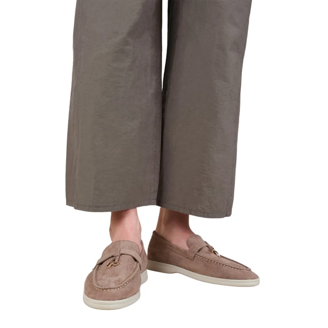 Where's That From Womens/Ladies Pegasus Charm Slip-on Loafers (Khaki)