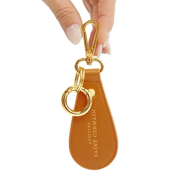 Key Ring - Handbag jewel - 2 broken rings, 1 snap hook - Gold finishing