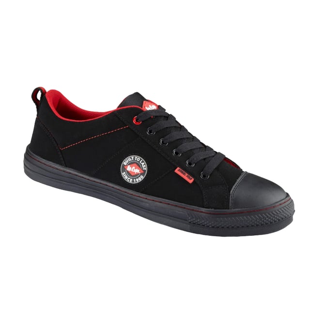 Upper: Nubuck, PU (Polyurethane). Insole: Anti-Bacterial, Moulded. Outsole: Anti-Slip, Oil Resistant, Rubber. 6 Eyelets. Toe Protection (Joules): 200. Fabric Technology: Breathable. Padded Ankle, Textured Toe Bumper, Withstands 15KN Of Compression Force. Flat. Cut: Low Cut. Design: Contrast Detail, Logo. Conforms to Safety Standard: EN-ISO 20345-SB SRA. Toe Style: Steel Toe Cap. Fastening: Lace Up.