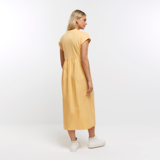 River island orange midi dress 2025