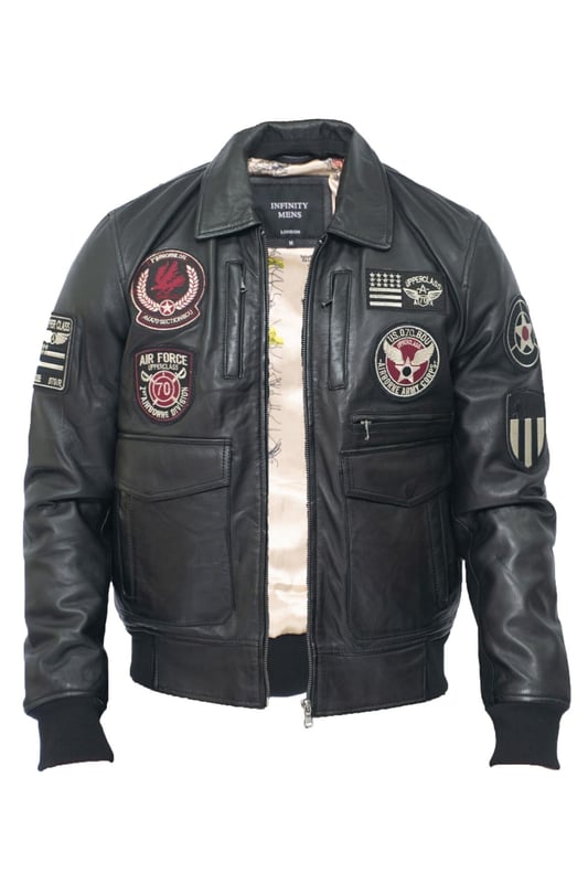 Herren-Air-Force-Bomberjacke aus Leder – Dublin
