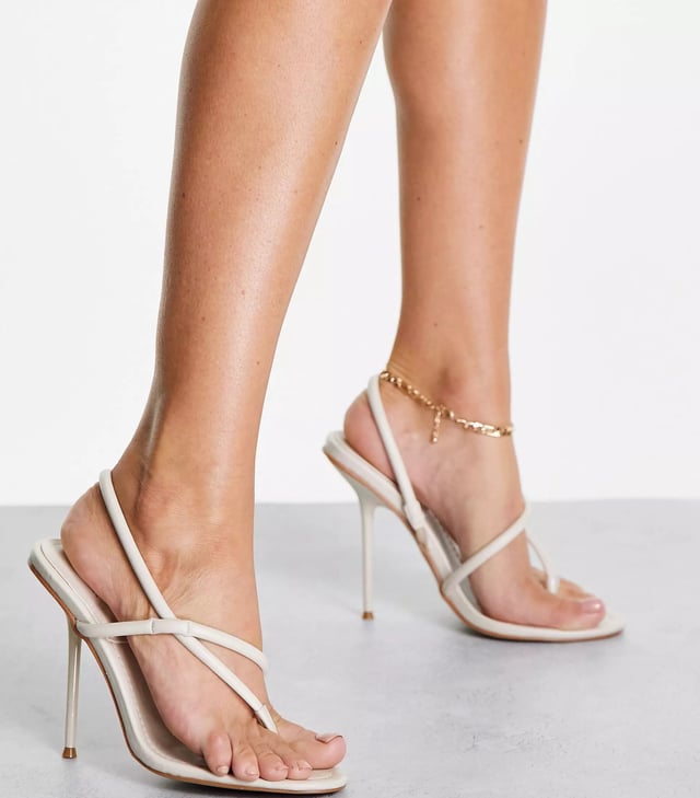 Point cheap heel sandals