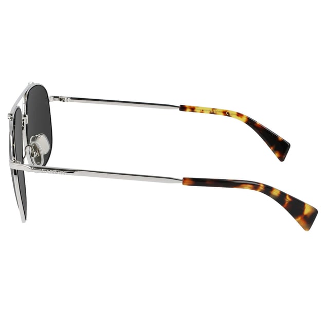 LNV110S sunglasses with metal frame.

 Shape and design:
 - These Lanvin glasses have an aviator silhouette.

 Frame Material:
 - The frame of these glasses is made of metal.
 - The use of metal provides durability and lightness to the frame.
 - This makes the glasses durable and comfortable to wear.

 Metal temples:
 - The temples are also made of metal, matching the frame material.
 - The metal on the temples adds strength and stability to the structure of the glasses.

 Brand details:
 - Lanvin brand engraving on the temples.
 - These design elements help to clearly identify the model as part of the Lanvin eyewear collection.

 Glasses:
 - The lenses are of high quality.
 - These lenses provide excellent UV protection and crisp, clear vision.
 Measures: Lens width: 60 mm. Bridge: 14 mm. Temples: 145 mm.
 Composition: Metal
 Care:
Use a soft, clean microfiber cloth to clean your sunglasses. This type of cloth will not scratch the lenses.
 Avoid using abrasive cleaning products, detergents, alcohol or acetone, as they can damage lenses and anti-reflective treatments.