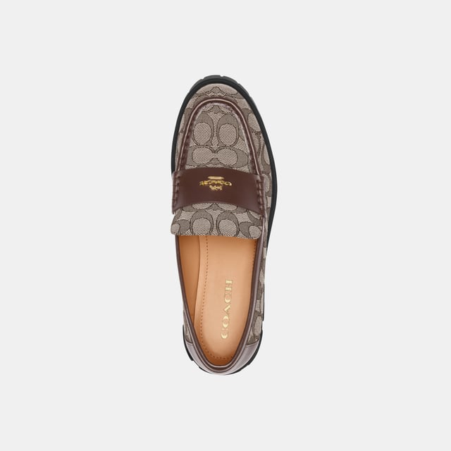Ruthie Signature Loafer, This Coach piece is crafted with our Signature jacquard made from a blend of organic cotton and recycled polyester