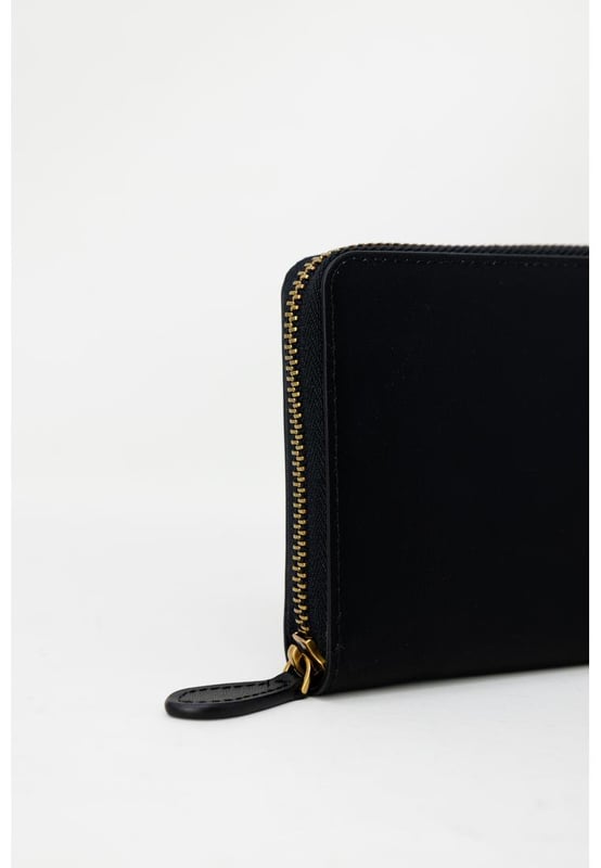 Plain black wallet womens outlet