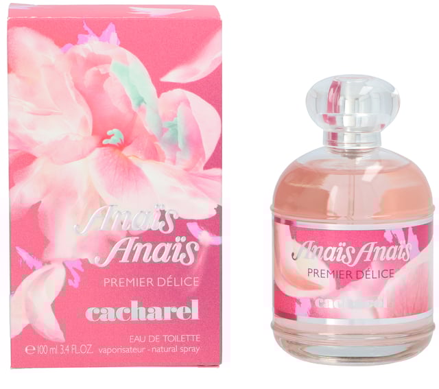 Anais Anais Premier Delice by Cacharel, launched in 2014, is a Floral Fruity Gourmand fragrance for women. Created by Oliver Cresp and Dora Baghriche, this fragrance contains top notes of Galbanum, Orange, Bergamot and Pear, middle notes are Hyacinth and Peony with base notes of Cedar and Cacao. Perfect in Spring, this fragrance is usually worn during the day.