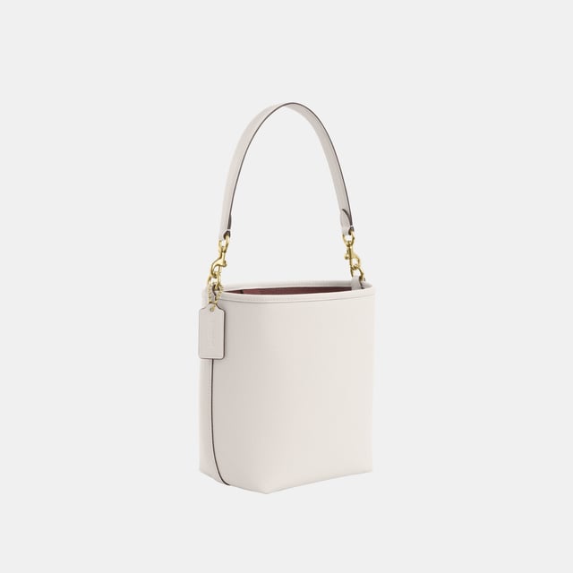 City Bucket Bag in Double Face Leather,  Length: 16.50 cm,  Width: 11.50 cm,  Height: 21.00 cm
