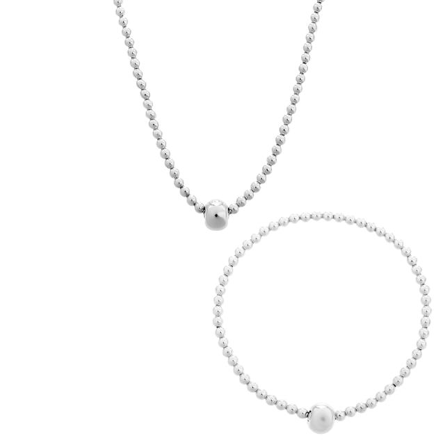 This Orphelia Set: Bracelet + Necklace in Silver is made of the highest quality allergy free 925 Sterling Silver. The Orphelia 'Faye' Women's 925 Sterling Silver Set: Bracelet + Necklace - Silver SET-7157 comes delivered in a beautiful gift box and has a two year warranty - the perfect gift to spoil yourself or a loved one.