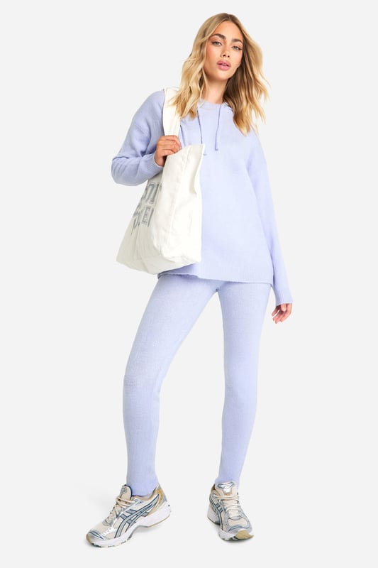 Soft knit co-ord set featuring a hoodie and trousers
        Relaxed fit hoodie with long sleeves and ribbed cuffs
        Matching high-waisted trousers with a slim fit
        Comfortable stretch fabric for all-day wear
        Versatile two-piece set for effortless styling
    
    Embrace comfort without compromising on style with this soft knit co-ord set from Boohoo. The relaxed fit hoodie pairs perfectly with the slim-fit trousers, creating a harmonious silhouette that's both trendy and cosy. Ideal for casual outings, this set can be dressed up or down with ease. Layer the hoodie over a simple tee and pair with trainers for a laid-back look, or style the trousers with a cropped top and heels for a night out with friends. The stretchy fabric ensures comfort for lounging at home or running errands. For a sporty twist, take inspiration from the model and team with chunky trainers and a roomy tote bag. This versatile co-ord is a must-have for the fashion-forward woman who values both comfort and style in her everyday wardrobe.